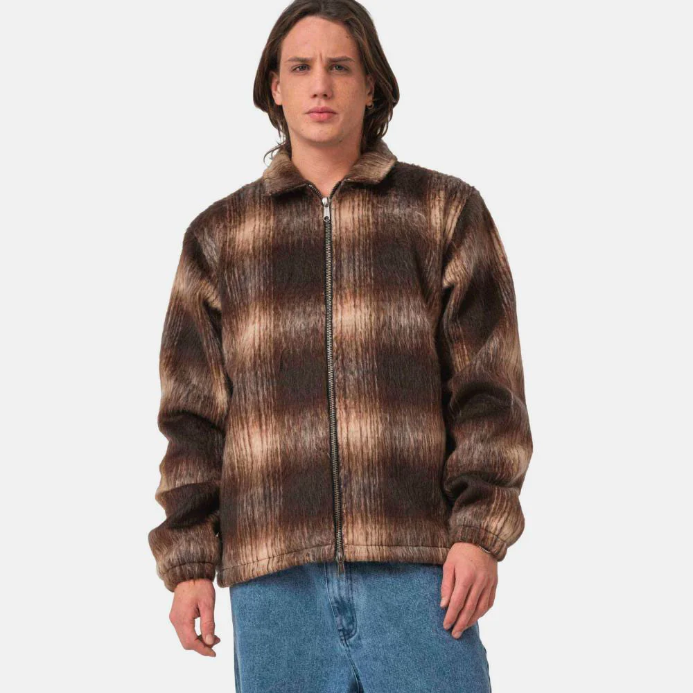 Santa Cruz Hideout Jacket - Brown Check – Image 4