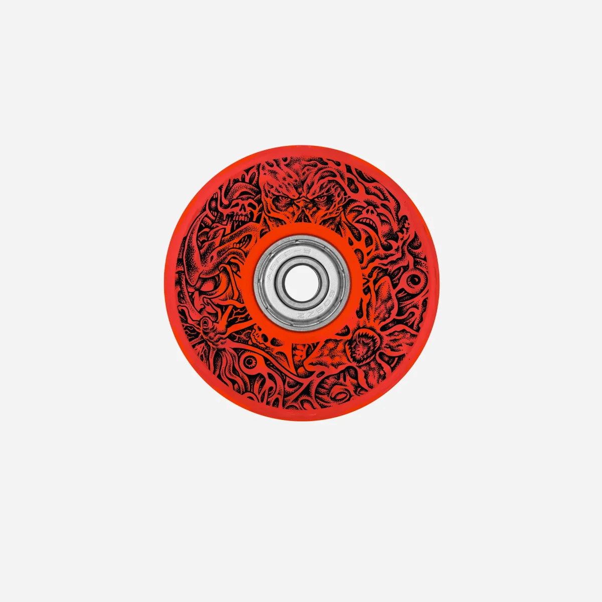 Roues Slime Balls x Stranger Things - Hellfire Light Wheels 66mm 78a (LED Rouges) – Image 4