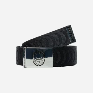Spitfire - Bighead Cut Out Jacquard Swirl Web Belt - Black