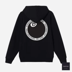 STUSSY 8 BALL DOT HOOD - Black