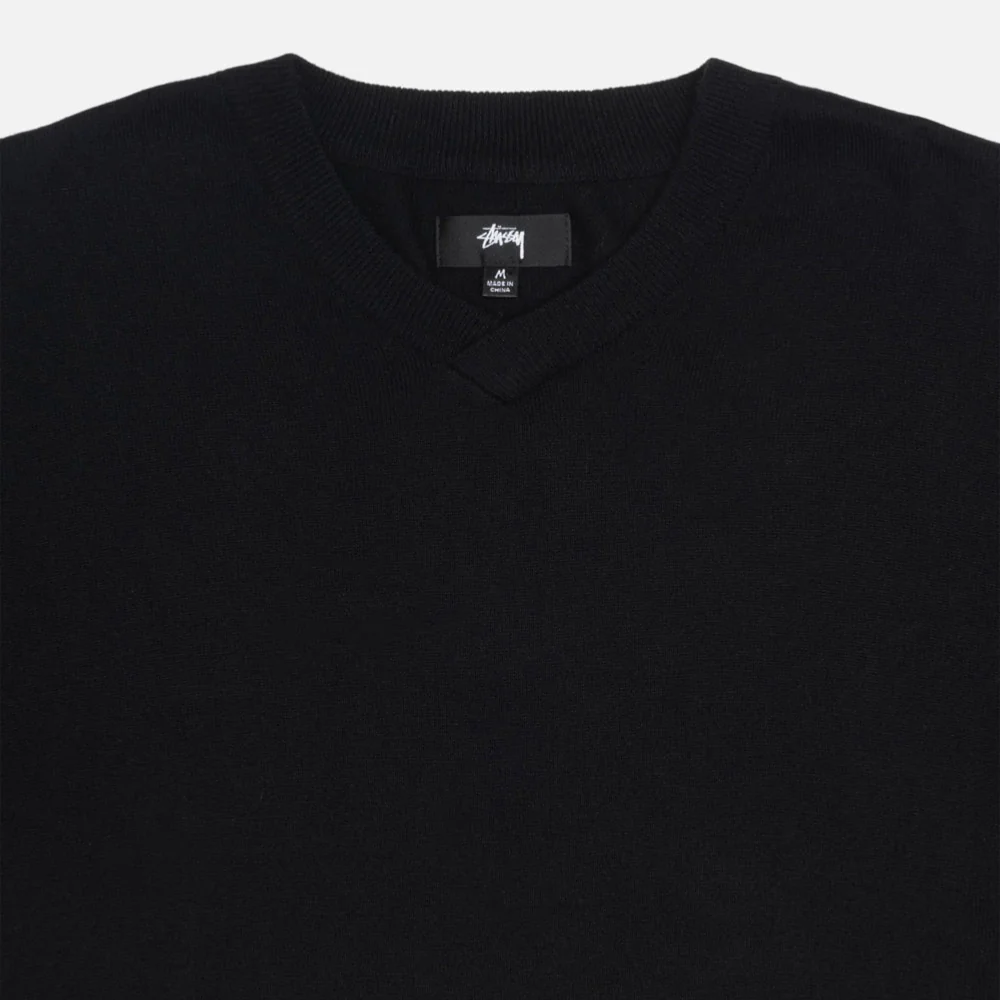 STUSSY - HOCKEY SWEATER - BLACK – Image 4