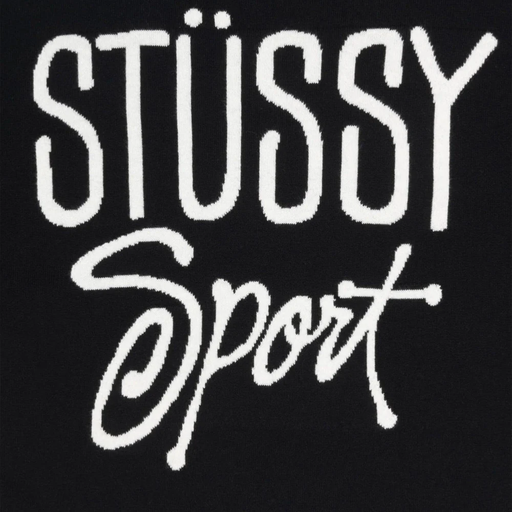 STUSSY - HOCKEY SWEATER - BLACK – Image 6