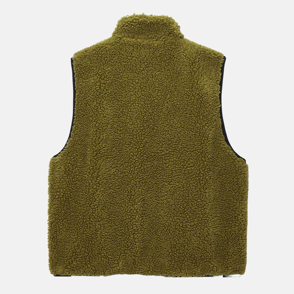 Stussy - Sherpa Reversible Vest - Olive – Image 3