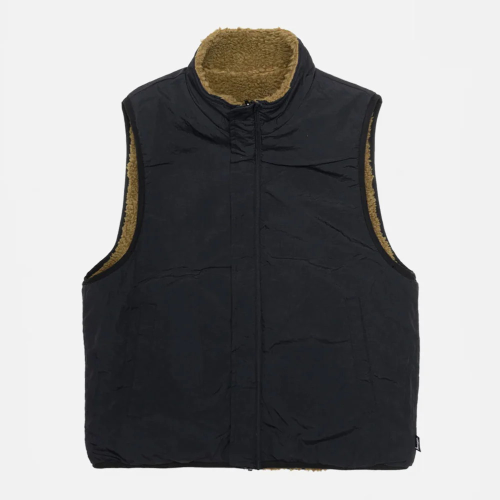 Stussy - Sherpa Reversible Vest - Olive – Image 4