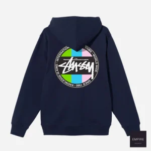 STUSSY CLASSIC DOT HOOD NAVY