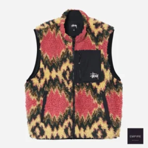 STUSSY FILLMORE SHERPA VEST MUSTARD