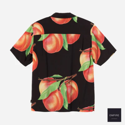 STUSSY PEACH PATTERN SHIRT - Black – Image 3