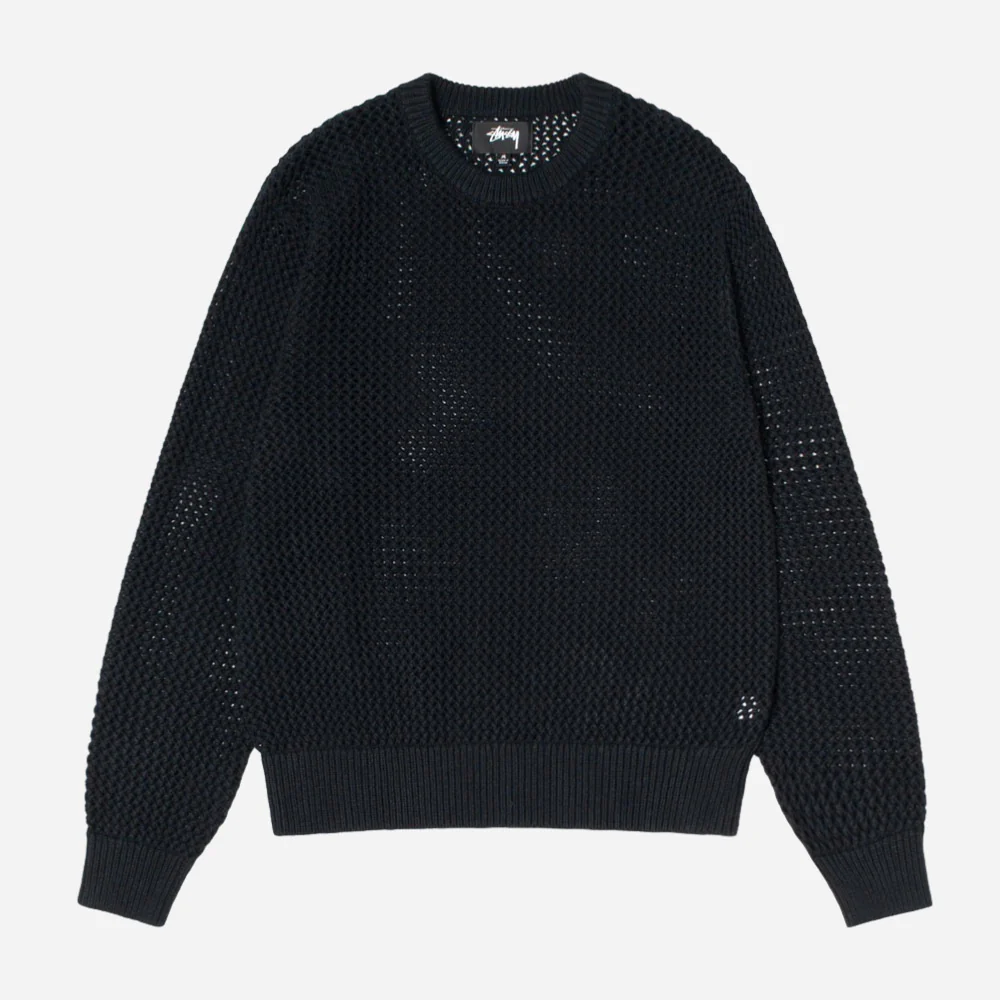 Stussy - Pig. Dyed Loose Gauge Sweater - Solid Black