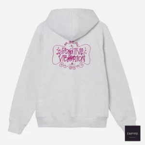 STUSSY POSITIVE VIBRATIONS HOOD ASH HEATHER