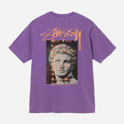 STUSSY - STATUE PIG DYED TEE - Purple – Image 2