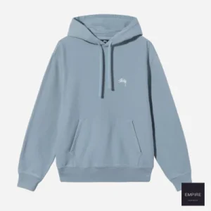 STUSSY STOCK LOGO HOOD SLATE