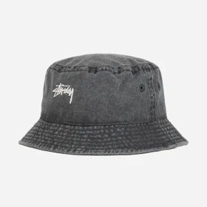 Stussy - Washed Stock Bucket Hat - Charcoal