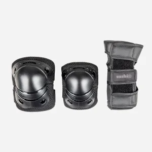 Sushi - Pack Junior de protections Skateboard - Noir