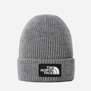 THE NORTH FACE - LOGO BOX CUFF BEANIE - Medium Grey Heather