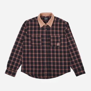 THEORIES OF ATLANTIS - CASCADIA CORD COLLAR FLANNEL - BLACK