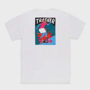 THRASHER x PARRA - HURRICANE TEE - White