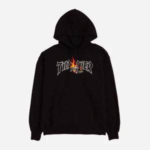 THRASHER - COP CAR HOODY - Black