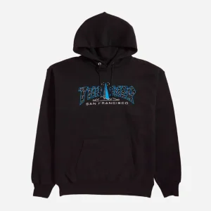 THRASHER - PYRAMID HOODY - Black