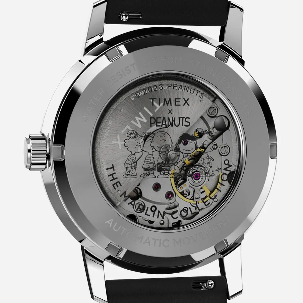 Timex - Marlin Automatic X Peanuts Snoopy Flying Ace Watch - Black / Stainless Steel – Image 3