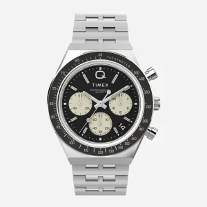 Timex - Q Timex Chronograph 40mm Stainless Steel Bracelet Watch - Stainless Steel / Stainless Steel