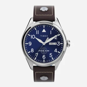 TIMEX X PAN AM - WATERBURY DAY-DATE 42mm - Leather Strap Watch