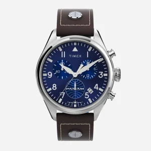 TIMEX X PAN AM - WATERBURY CHRONOGRAPH 42mm - Leather Strap Watch