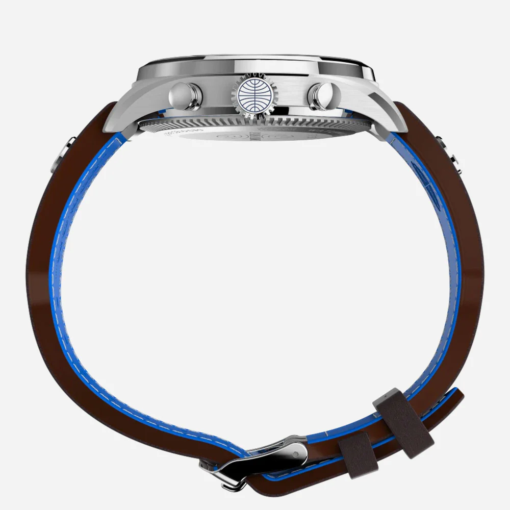 TIMEX X PAN AM - WATERBURY CHRONOGRAPH 42mm - Leather Strap Watch – Image 3