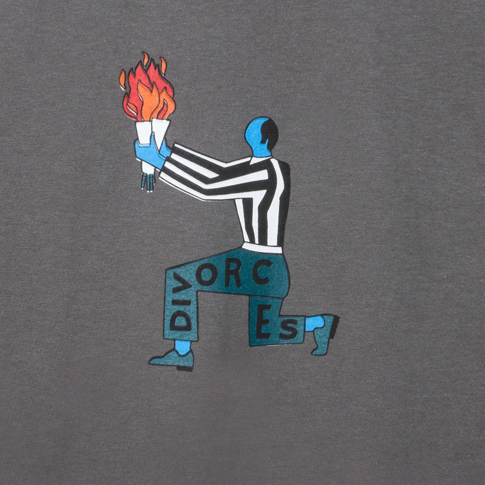 TIRED - OH HELL NO SS TEE - CHARCOAL – Image 4