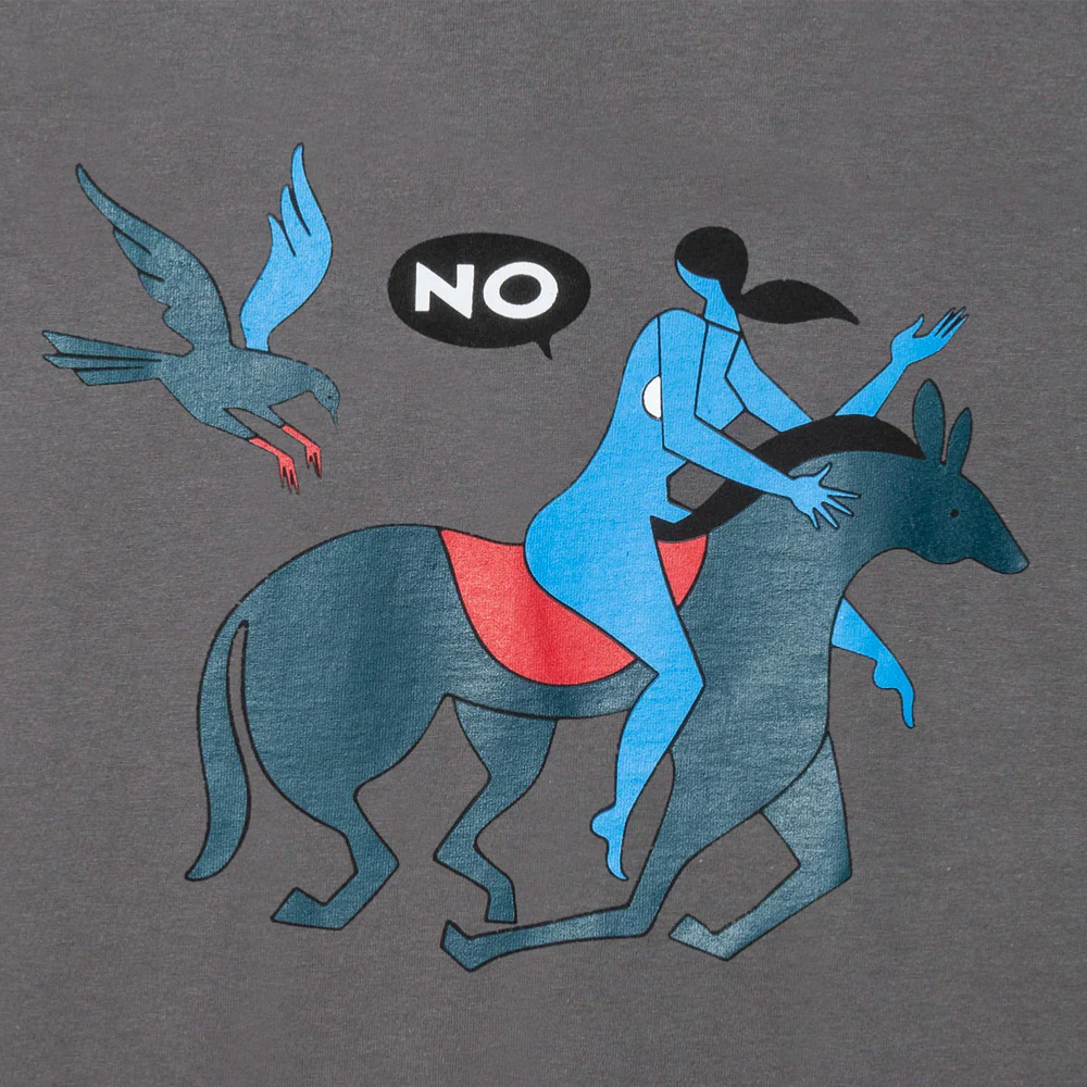 TIRED - OH HELL NO SS TEE - CHARCOAL – Image 5