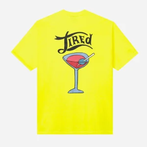 TIRED -  DIRTY MARTINI SS TEE - CHARTRUSE