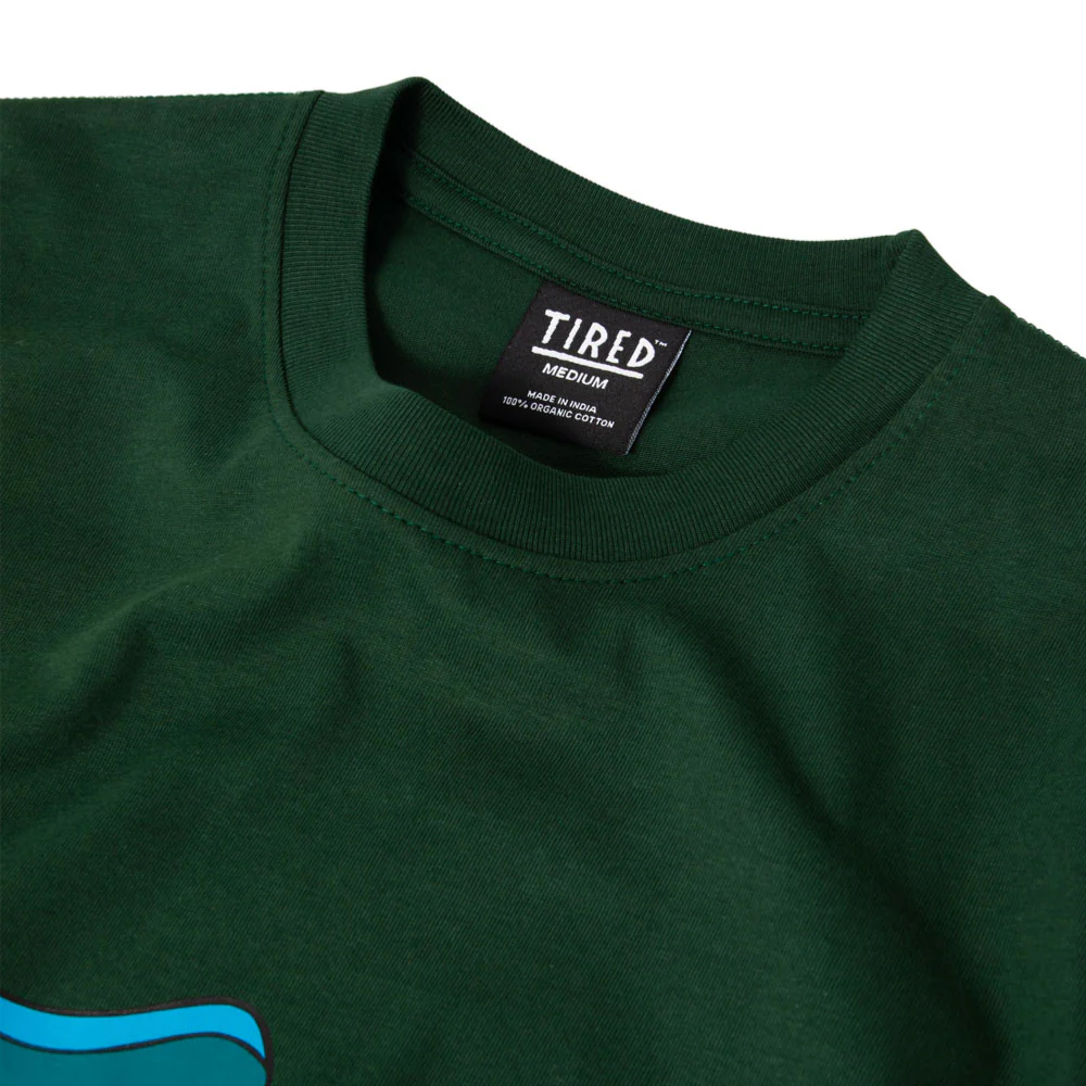 TIRED - SPINAL TAP S-S ORGANIC TEE - Forest Green – Image 4