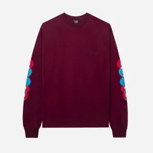 TIRED - WOBBLES L-S TEE - Maroon