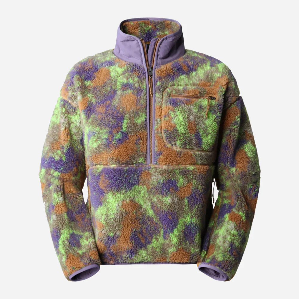 THE NORTH FACE WOMEN - EXTREME PILE PULLOVER - Utility Brown Stippled Camo Print – Image 2