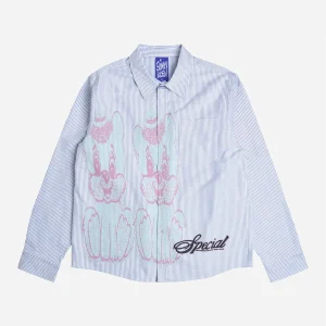 Token x Slinky - Puppy World Shirt - Blue / White Striped