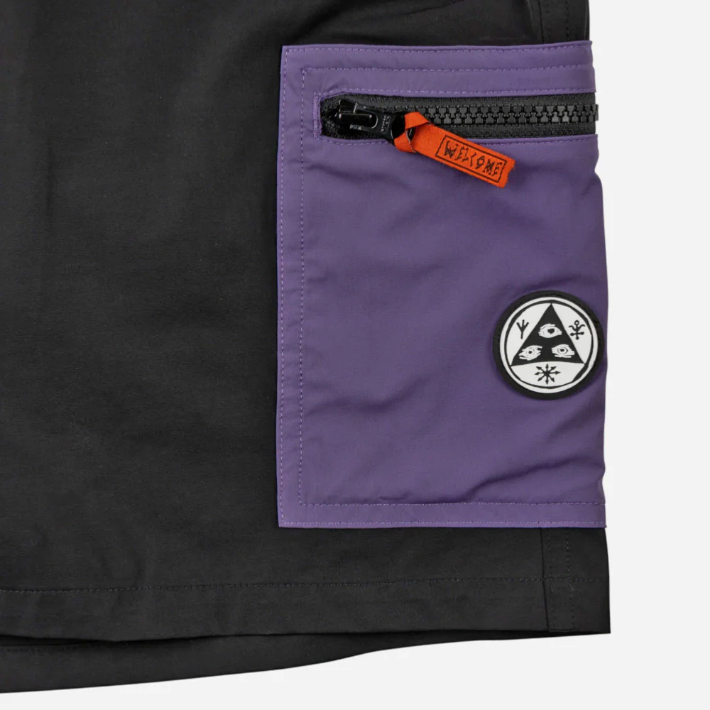 WELCOME SKATEBOARDS - APEX WOVEN NYLON CLIMBER SHORT - Black – Image 5