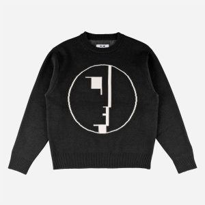 Welcome x Bauhaus - Emblem Knit Sweater - Black