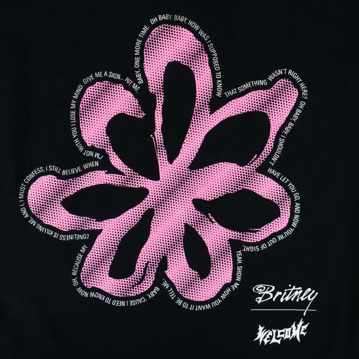 WELCOME X BRITNEY SPEARS - FLOWER TEE - Black – Image 5