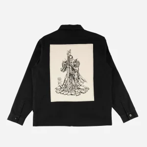 Welcome - Paladin L/S Twill Shirt With Patch - Black