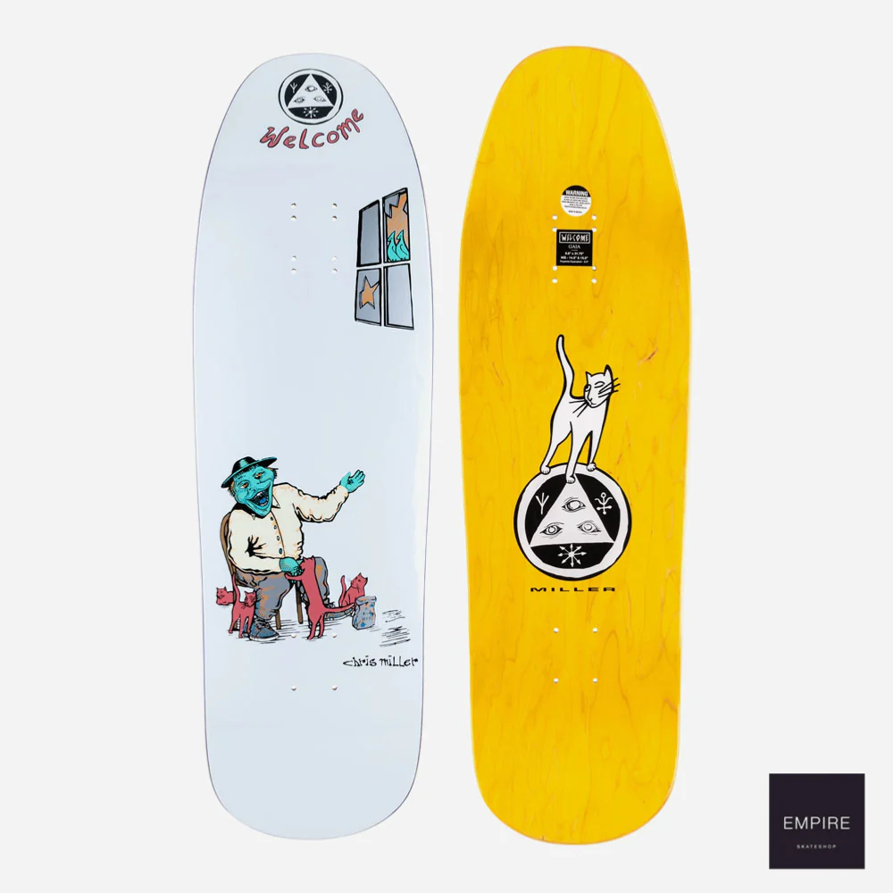 WELCOME SKATEBOARDS ''BIRD FEEDER" CHRIS MILLER PRO MODEL ON GAIA - WHITE – Image 2