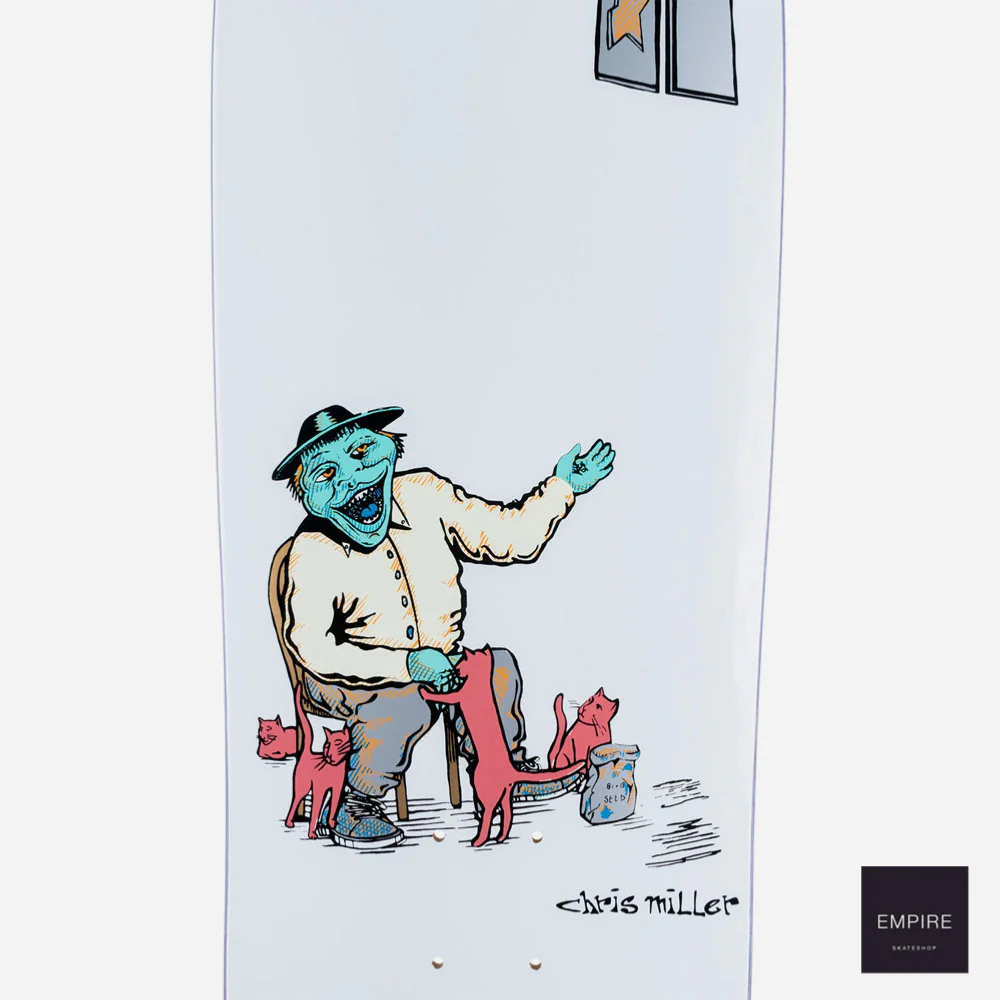 WELCOME SKATEBOARDS ''BIRD FEEDER" CHRIS MILLER PRO MODEL ON GAIA - WHITE – Image 3
