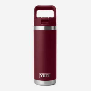 YETI - BOUTEILLE RAMBLER 18 oz (532 ml) AVEC COUVERCLE A PAILLE - Wild Wine Red