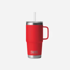 YETI - MUG RAMBLER 25 oz (710 ml) AVEC COUVERCLE A PAILLE - Rescue Red