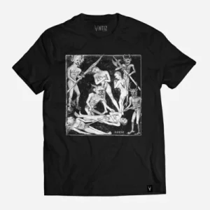 ANTIZ SKATEBOARDS - HADES TEE - Black - White