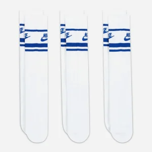Nike - Everyday Essential Stripe 3 Pack Socks - White / Blue