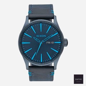 NIXON SENTRY LEATHER - All Dark Blue