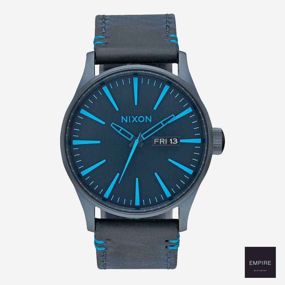 NIXON SENTRY LEATHER - All Dark Blue – Image 2