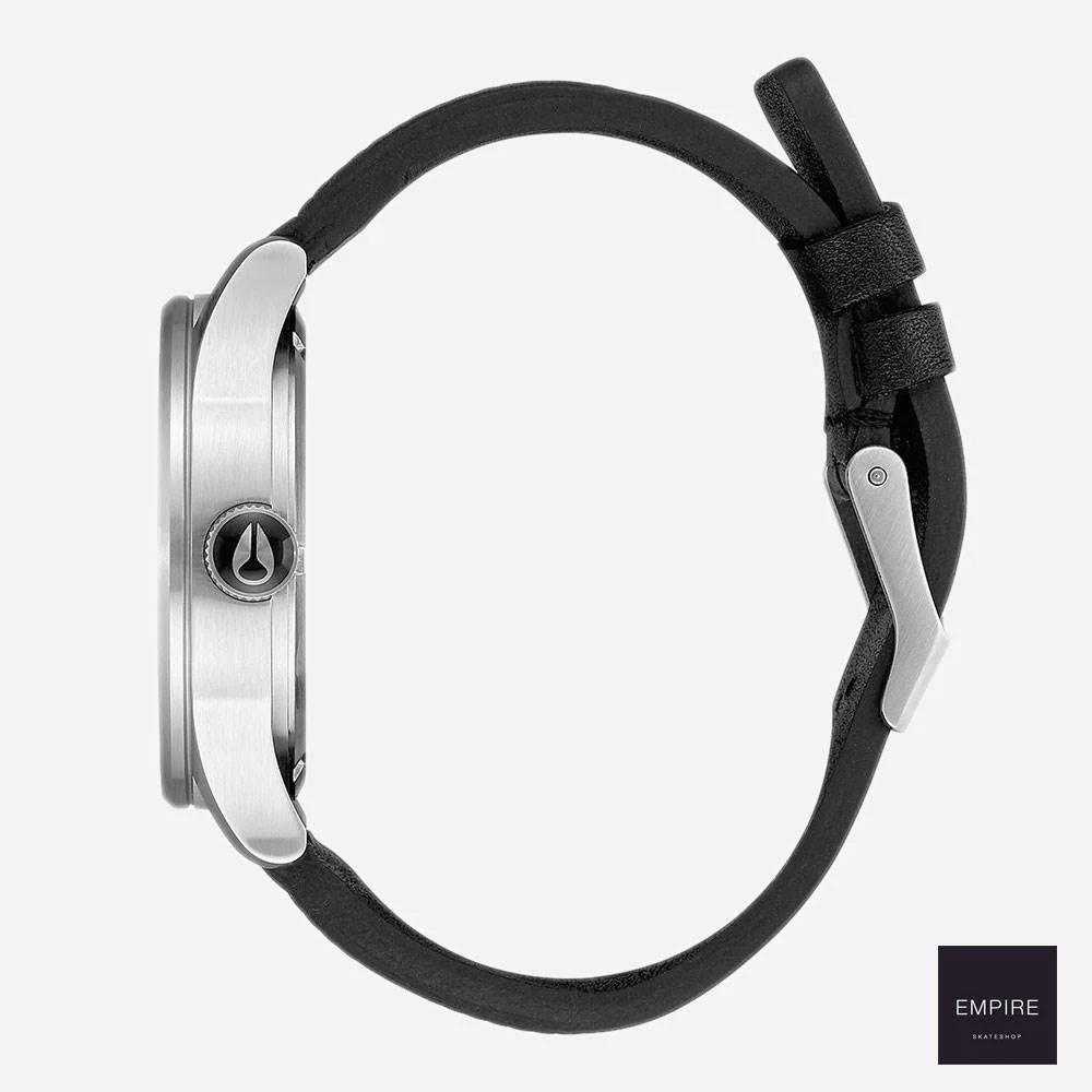 NIXON SENTRY LEATHER - White Silver Black – Image 4