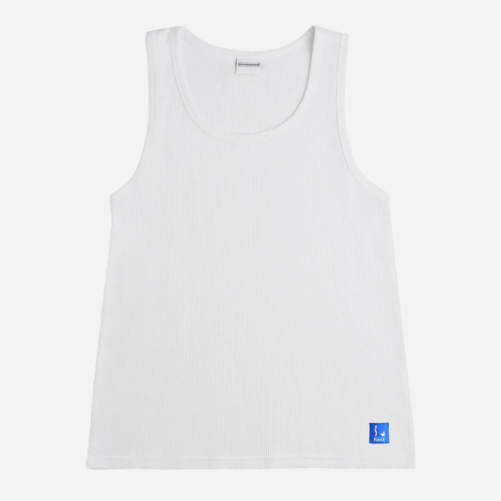 RAVE SKATEBOARDS - NO LEAK WAFFLE TANK TOP - White – Image 2