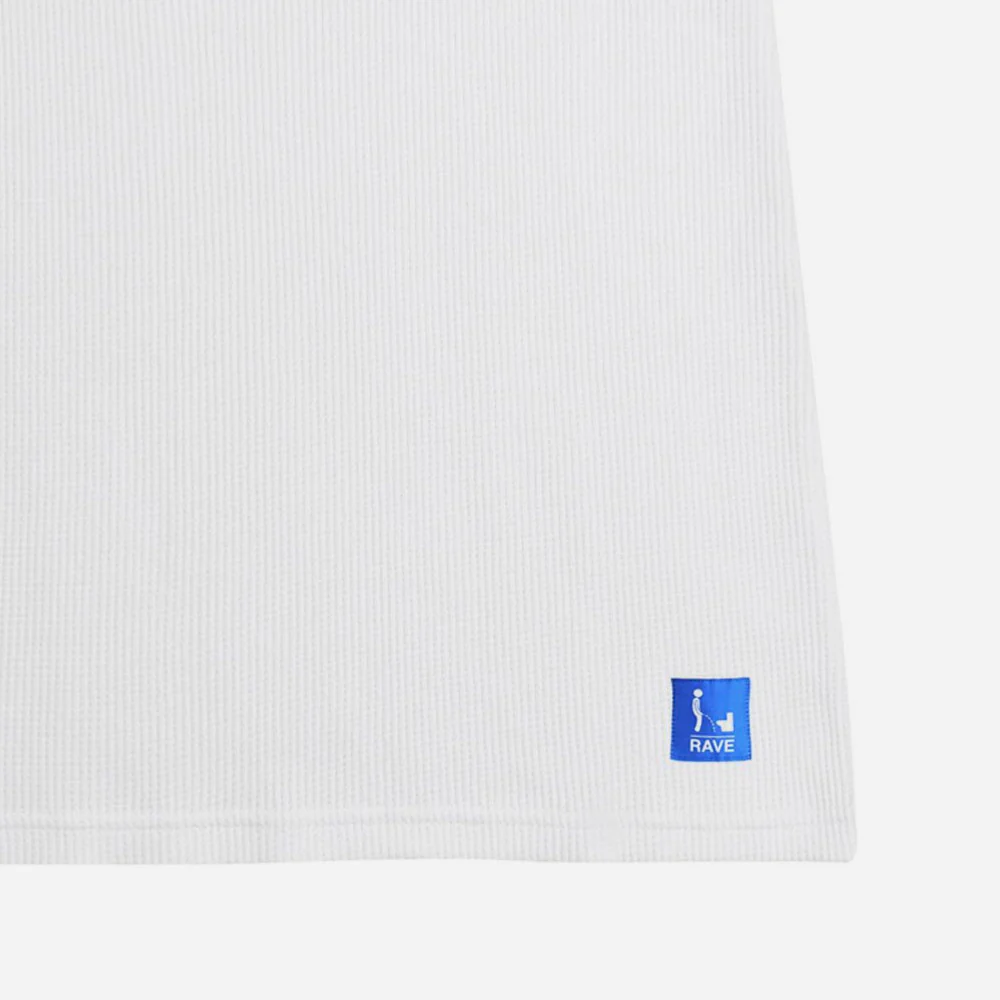 RAVE SKATEBOARDS - NO LEAK WAFFLE TANK TOP - White – Image 3