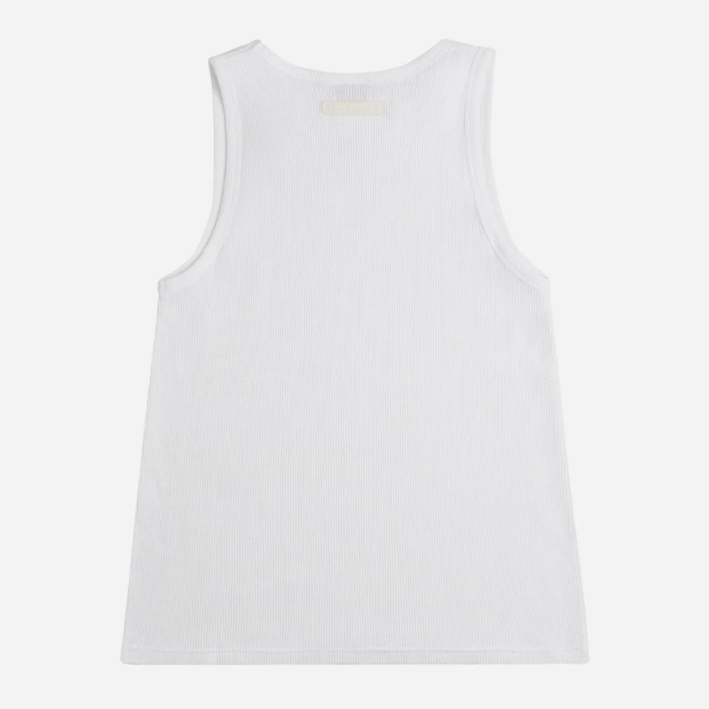 RAVE SKATEBOARDS - NO LEAK WAFFLE TANK TOP - White – Image 4